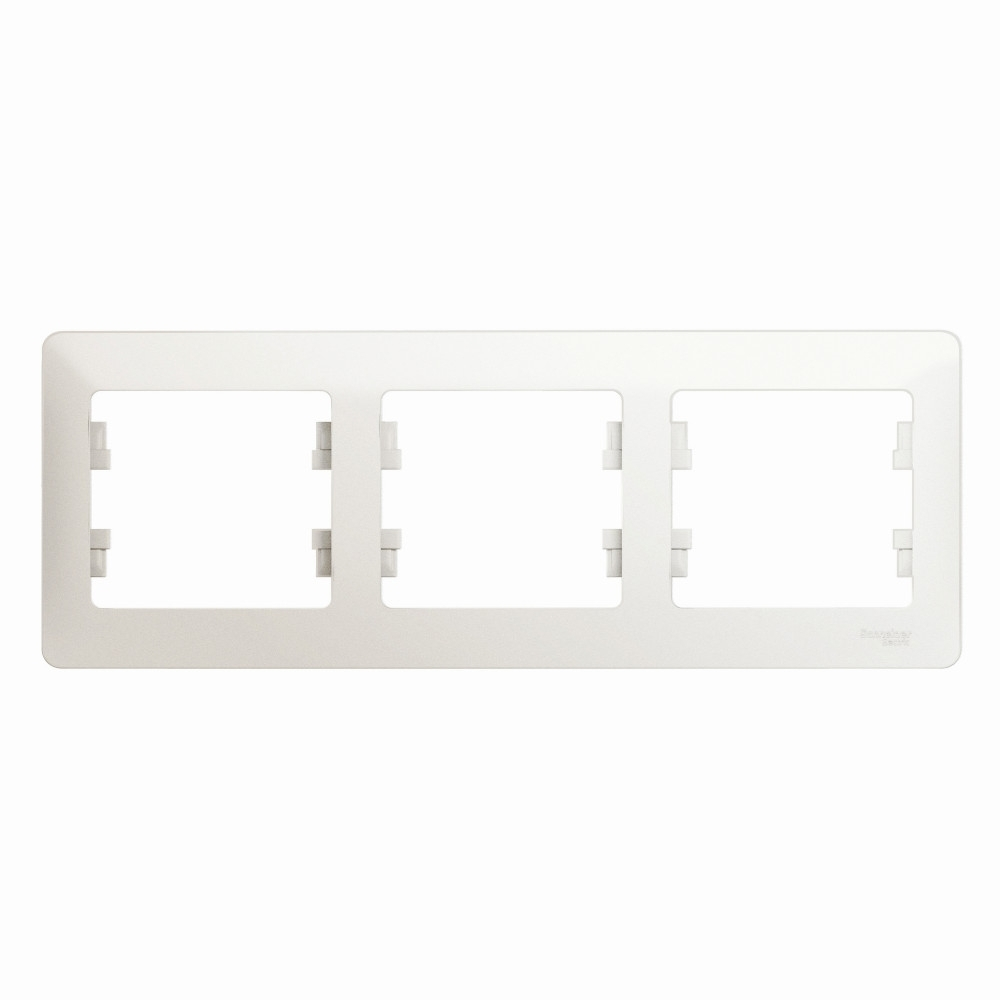 Изображение товара Рамка 3 пост горизонтальная, перламутр Schneider Electric Glossa GSL000603