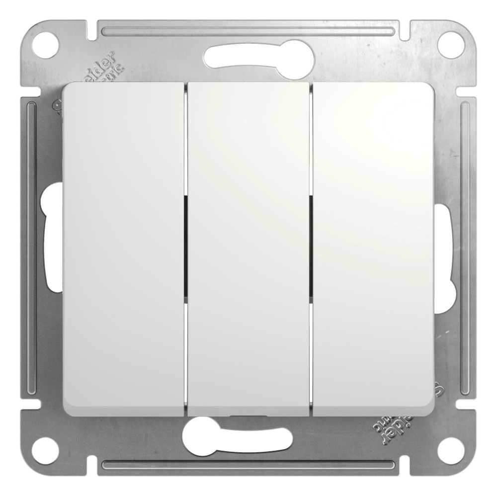 Изображение товара Выключатель 3 клав сх.3, белый Schneider Electric Glossa GSL000131