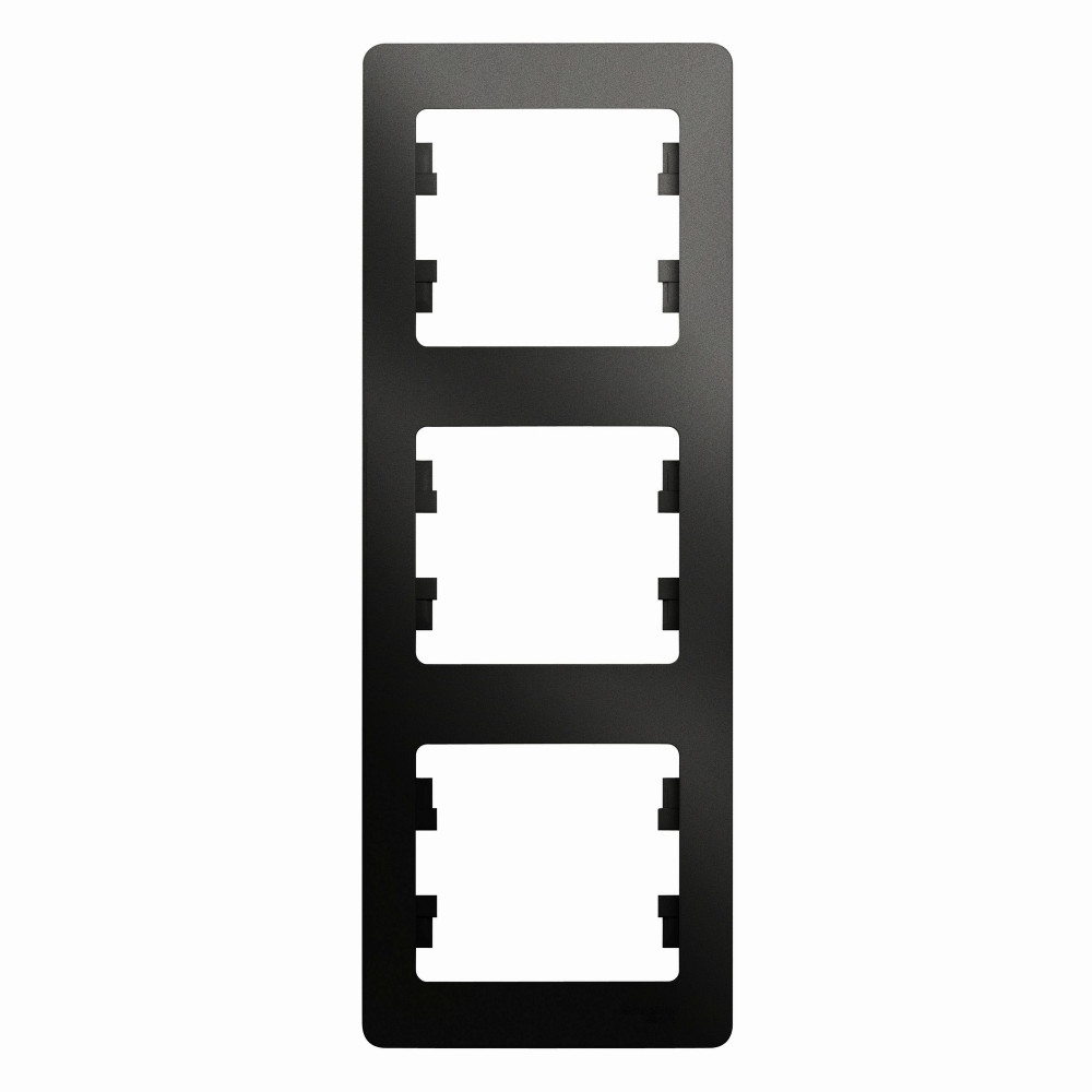 Изображение товара Рамка 3 пост вертикальная, антрацит Schneider Electric Glossa GSL000707