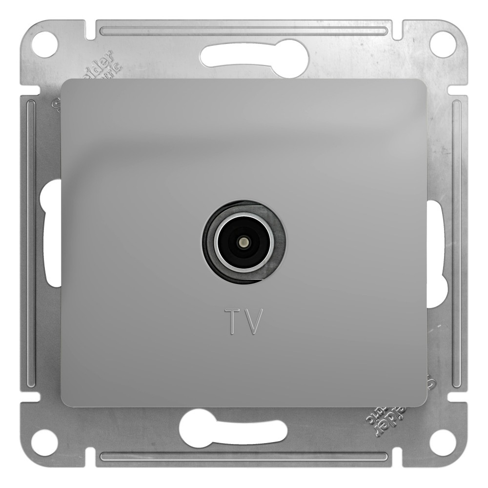 Изображение товара Розетка TV проходная 4dB, алюминий Schneider Electric Glossa GSL000392