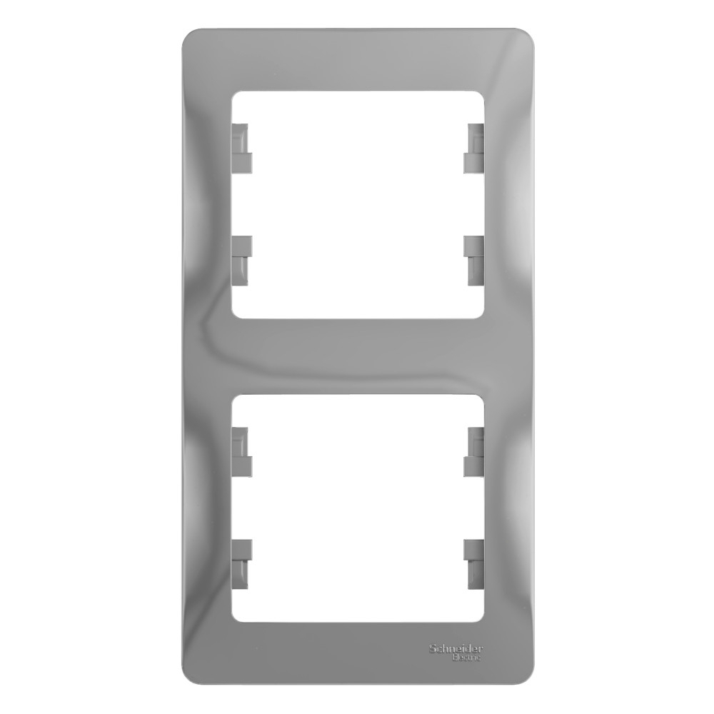 Изображение товара Рамка 2 пост вертикальная, алюминий Schneider Electric Glossa GSL000306