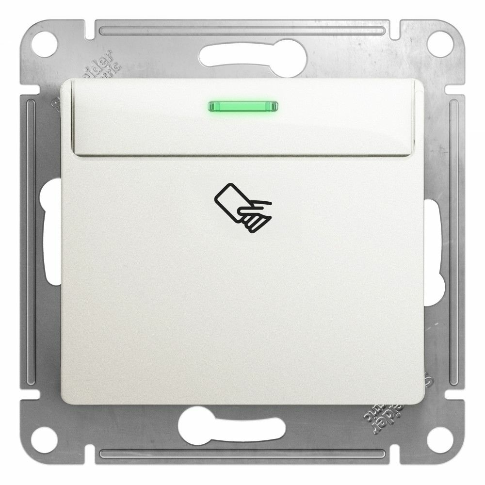 Изображение товара Выключатель карточный сх.6, перламутр Schneider Electric Glossa GSL000669
