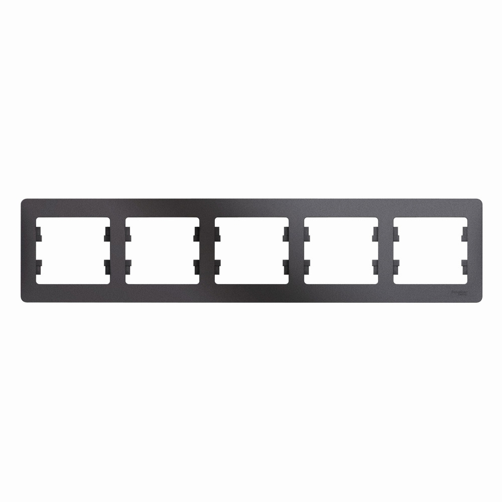 Изображение товара Рамка 5 постов горизонтальная Schneider Electric Glossa, графит GSL001305