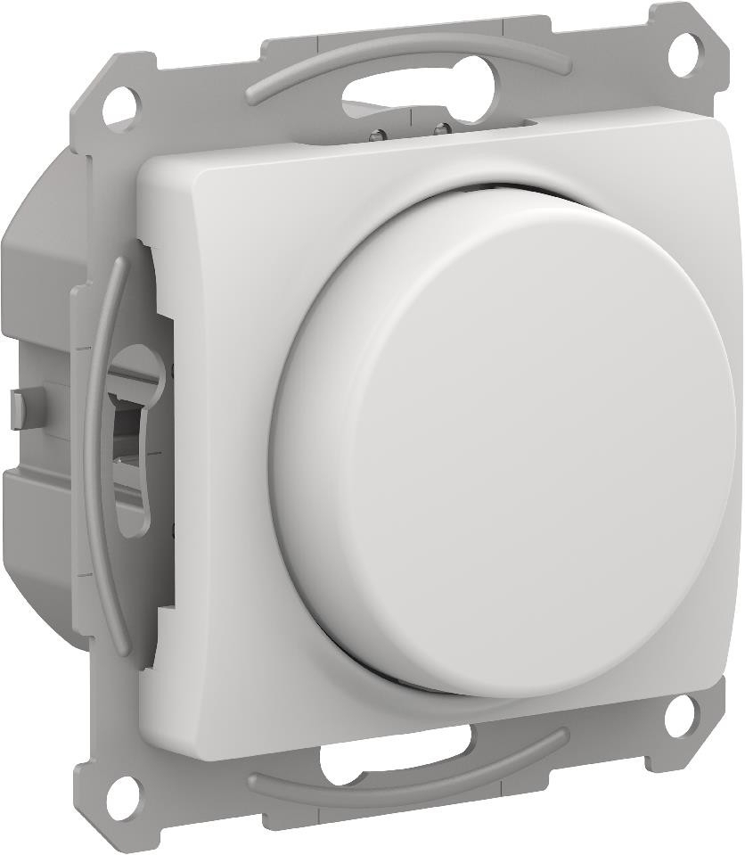 Изображение товара Светорегулятор поворотно-нажимной 315Вт Schneider Electric Glossa, белый GSL000130