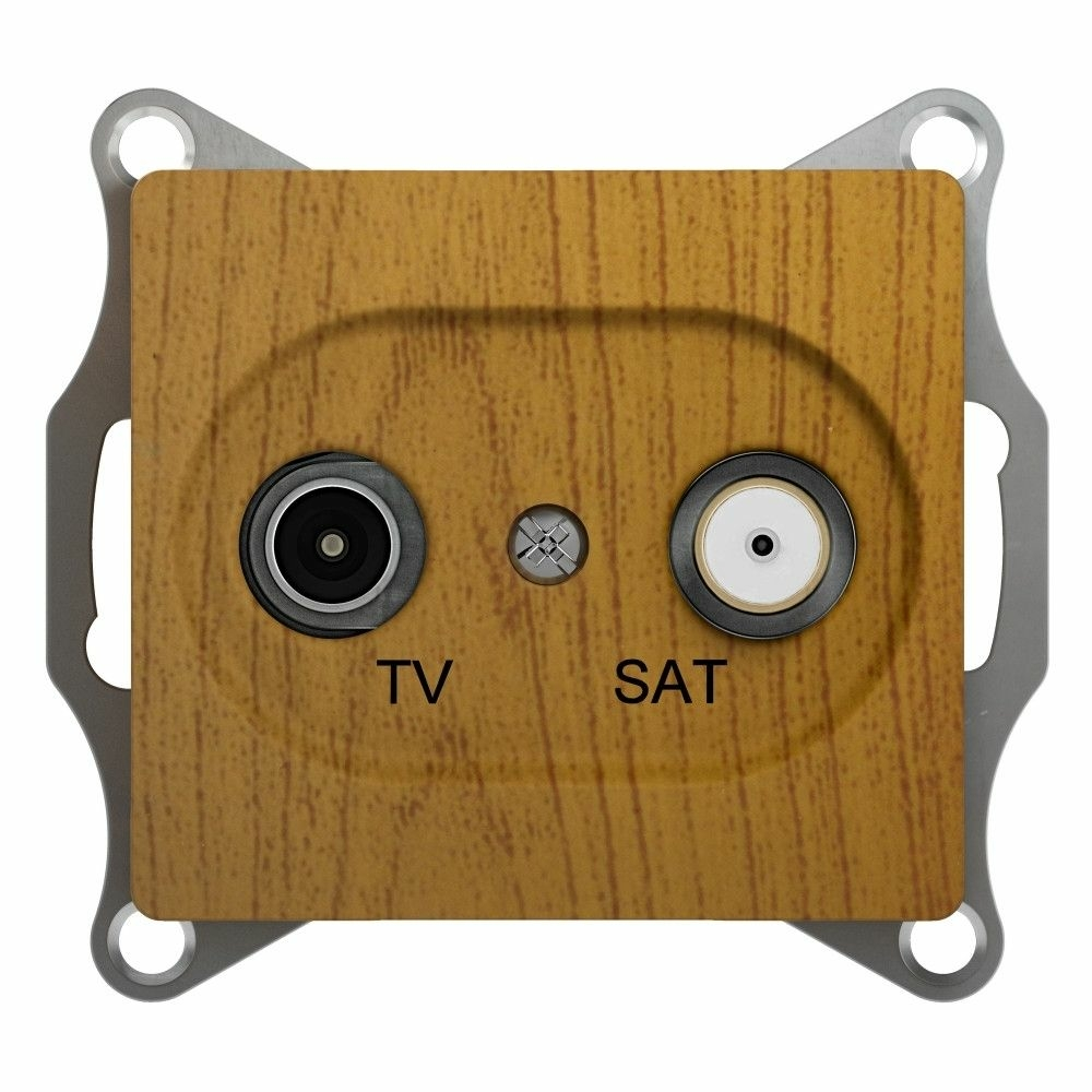 Изображение товара Розетка TV SAT одиночная 1dB, дуб Schneider Electric Glossa GSL000597