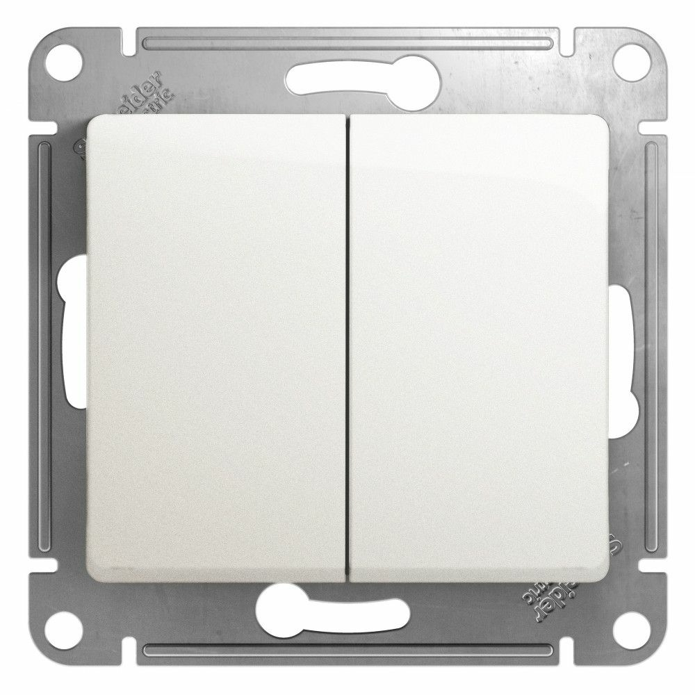 Изображение товара Выключатель 2 клав сх.5, перламутр Schneider Electric Glossa GSL000651