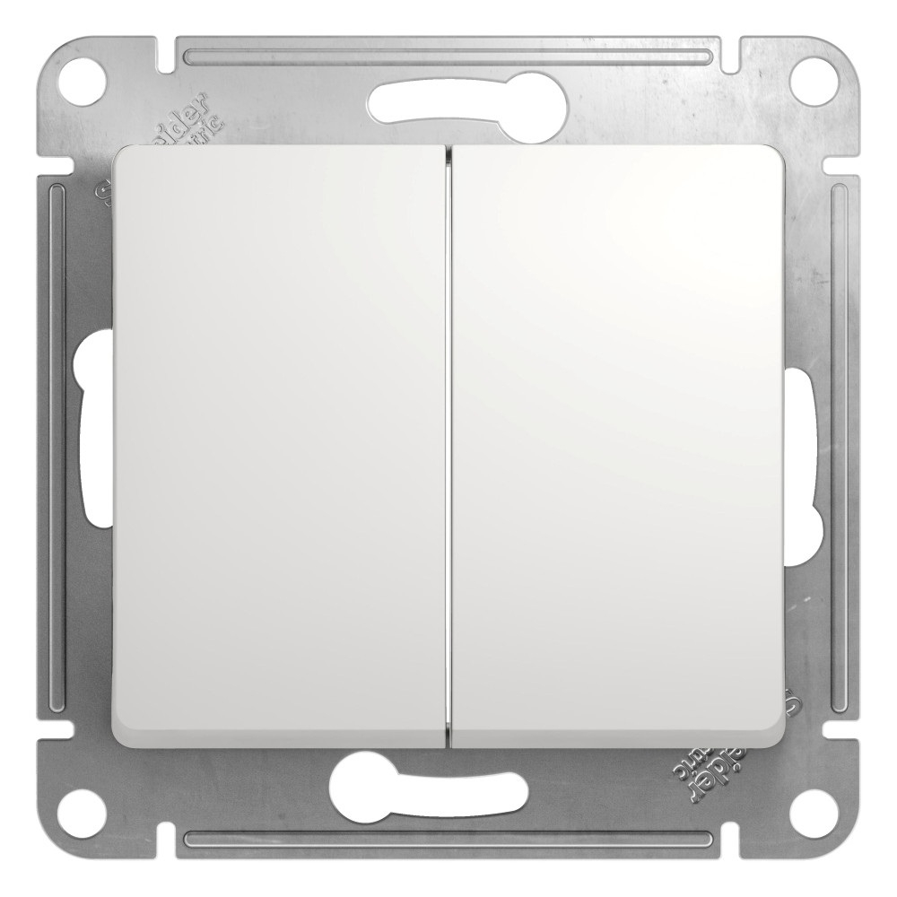 Изображение товара Переключатель 2 клав сх.6, белый Schneider Electric Glossa GSL000165
