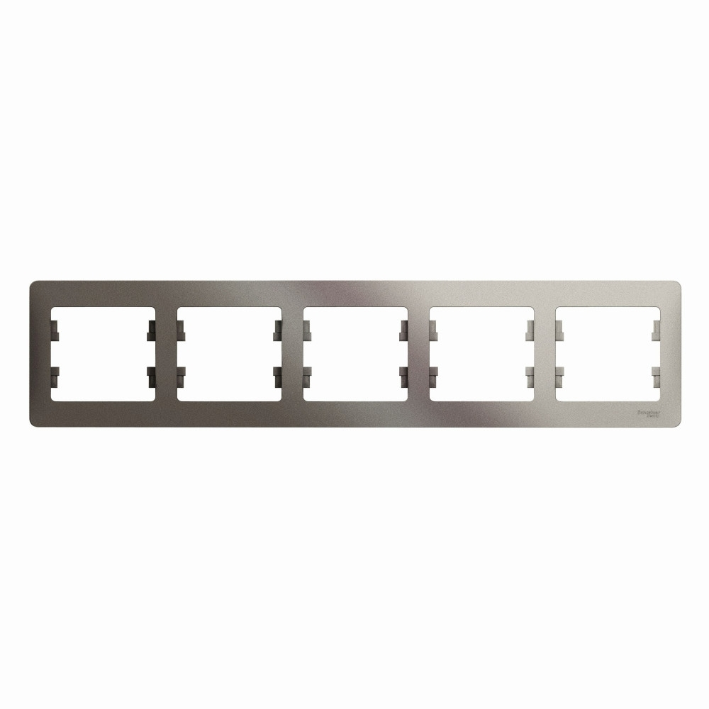 Изображение товара Рамка 5 постов горизонтальная Schneider Electric Glossa, платина GSL001205