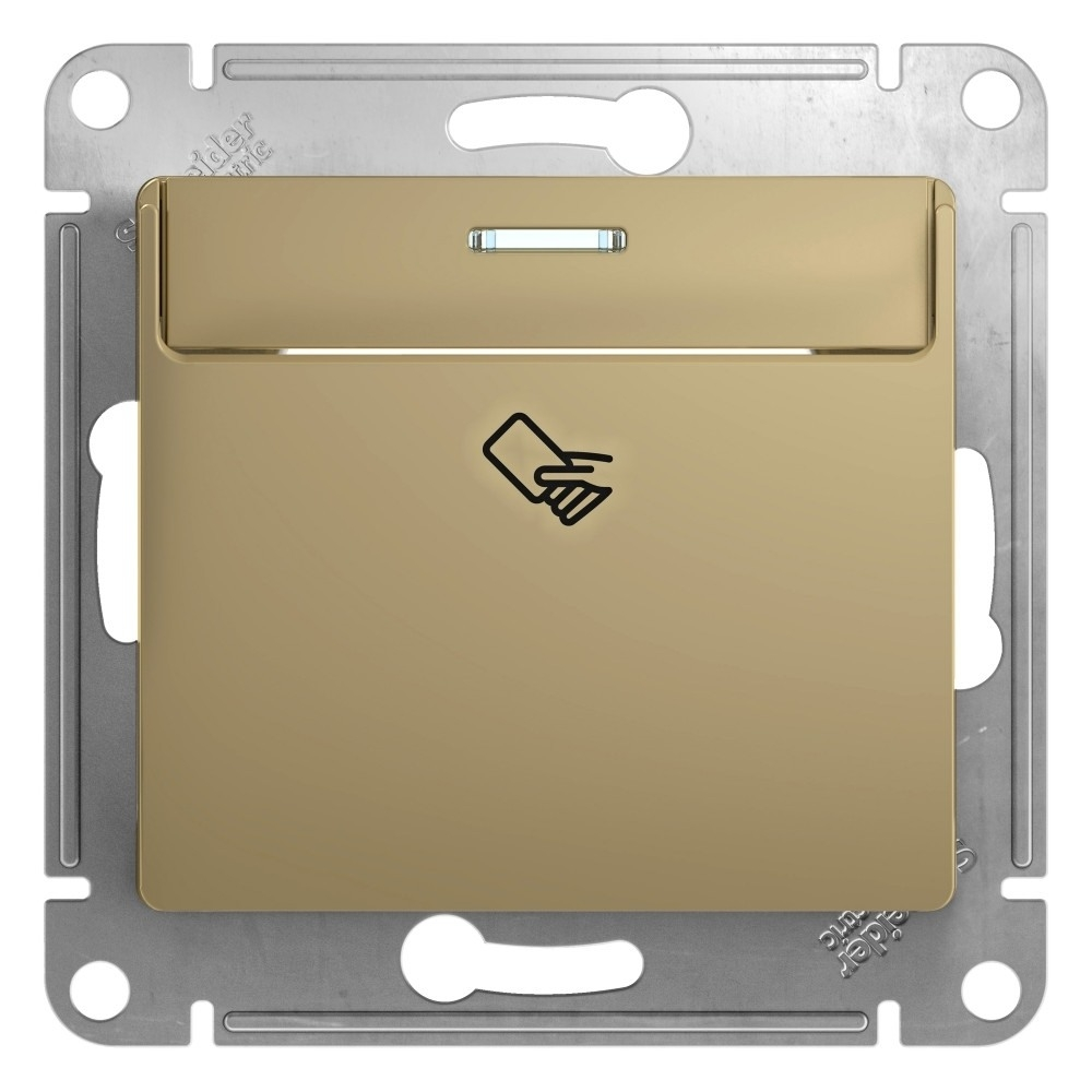 Изображение товара Выключатель карточный сх.6, титан Schneider Electric Glossa GSL000469