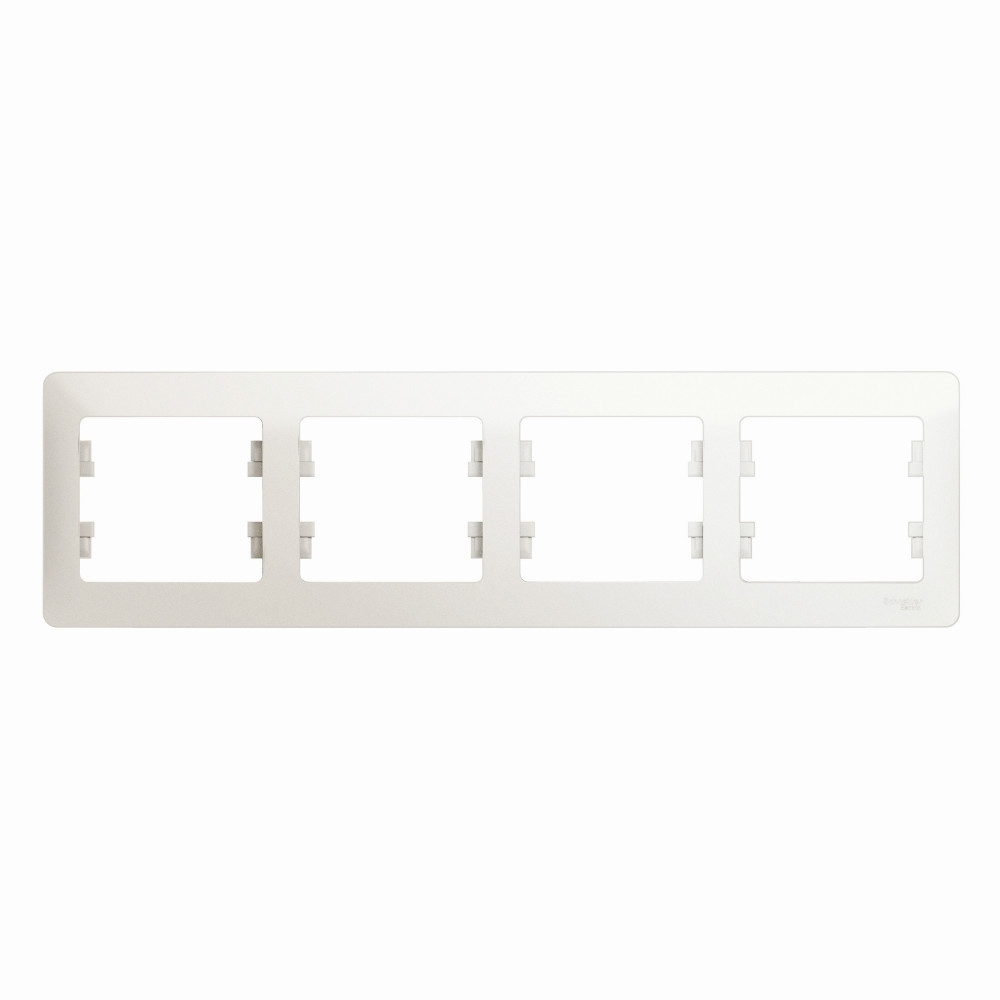 Изображение товара Рамка 4 поста горизонтальная, перламутр Schneider Electric Glossa GSL000604