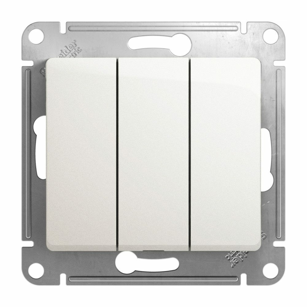 Изображение товара Выключатель 3 клав сх.3, перламутр Schneider Electric Glossa GSL000631
