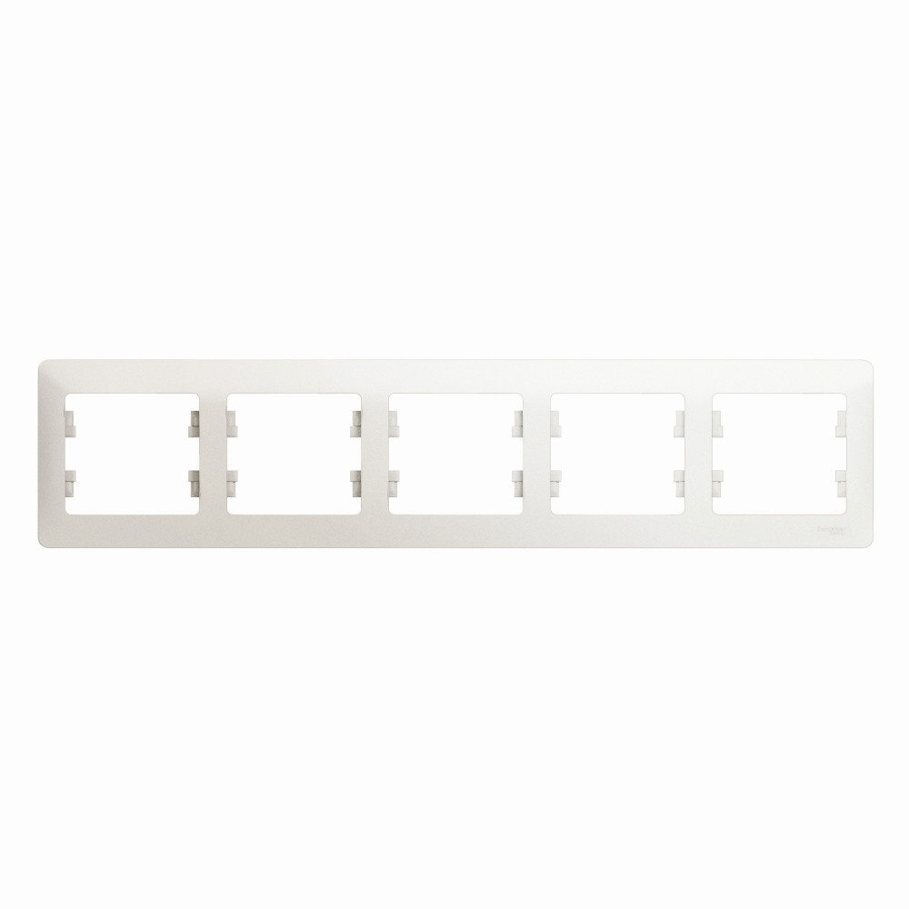 Изображение товара Рамка 5 постов горизонтальная, перламутр Schneider Electric Glossa GSL000605