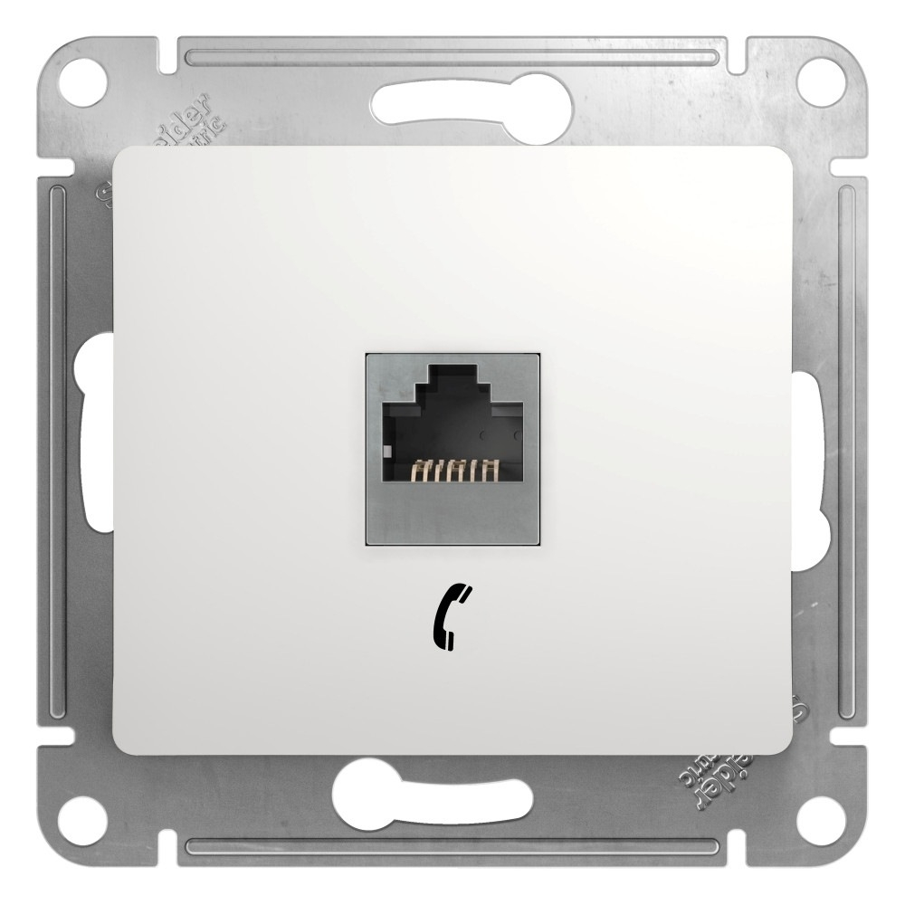 Изображение товара Розетка телефонная RJ11, белый Schneider Electric Glossa GSL000181T