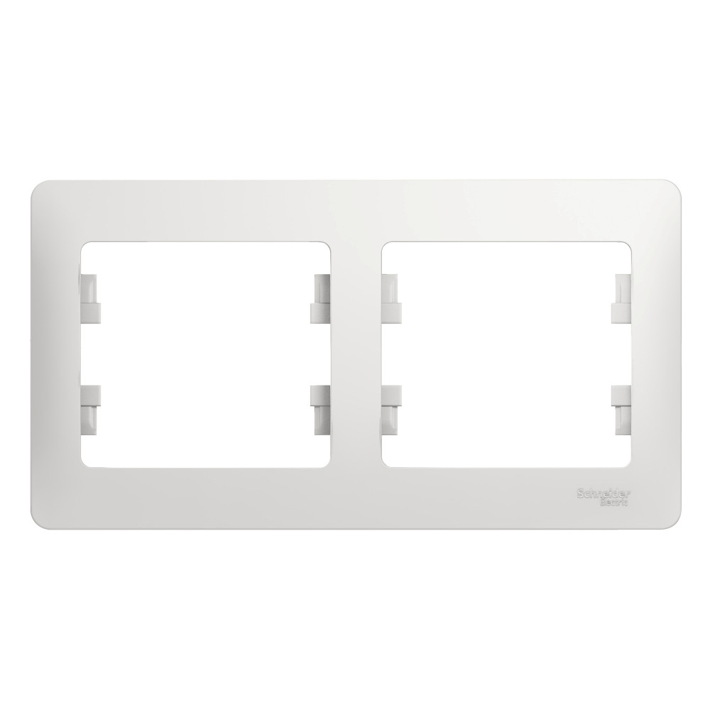 Изображение товара Рамка 2 пост горизонтальная, белый Schneider Electric Glossa GSL000102