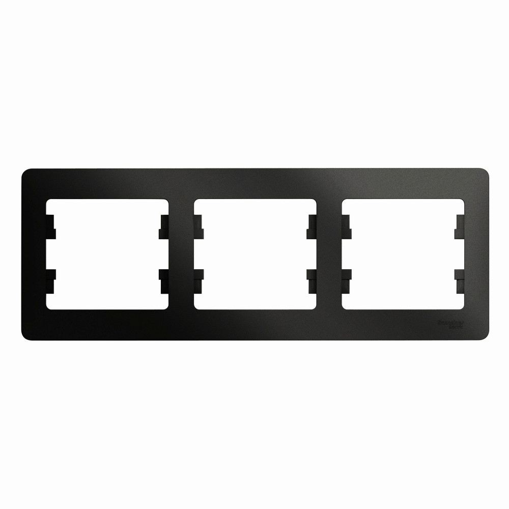 Изображение товара Рамка 3 пост горизонтальная, антрацит Schneider Electric Glossa GSL000703