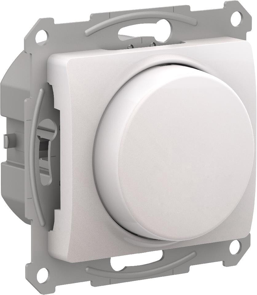 Изображение товара Светорегулятор (диммер) Schneider Electric Glossa поворотно-нажимной, LED, RC, 400Вт, мех.,  ПЕРЛАМУТР