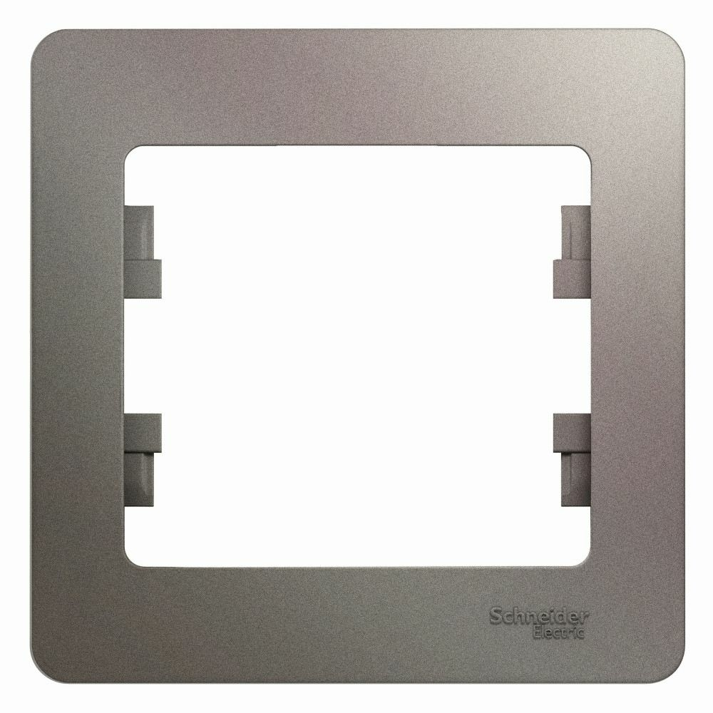 Изображение товара Рамка 1 пост универсальная Schneider Electric Glossa, платина GSL001201