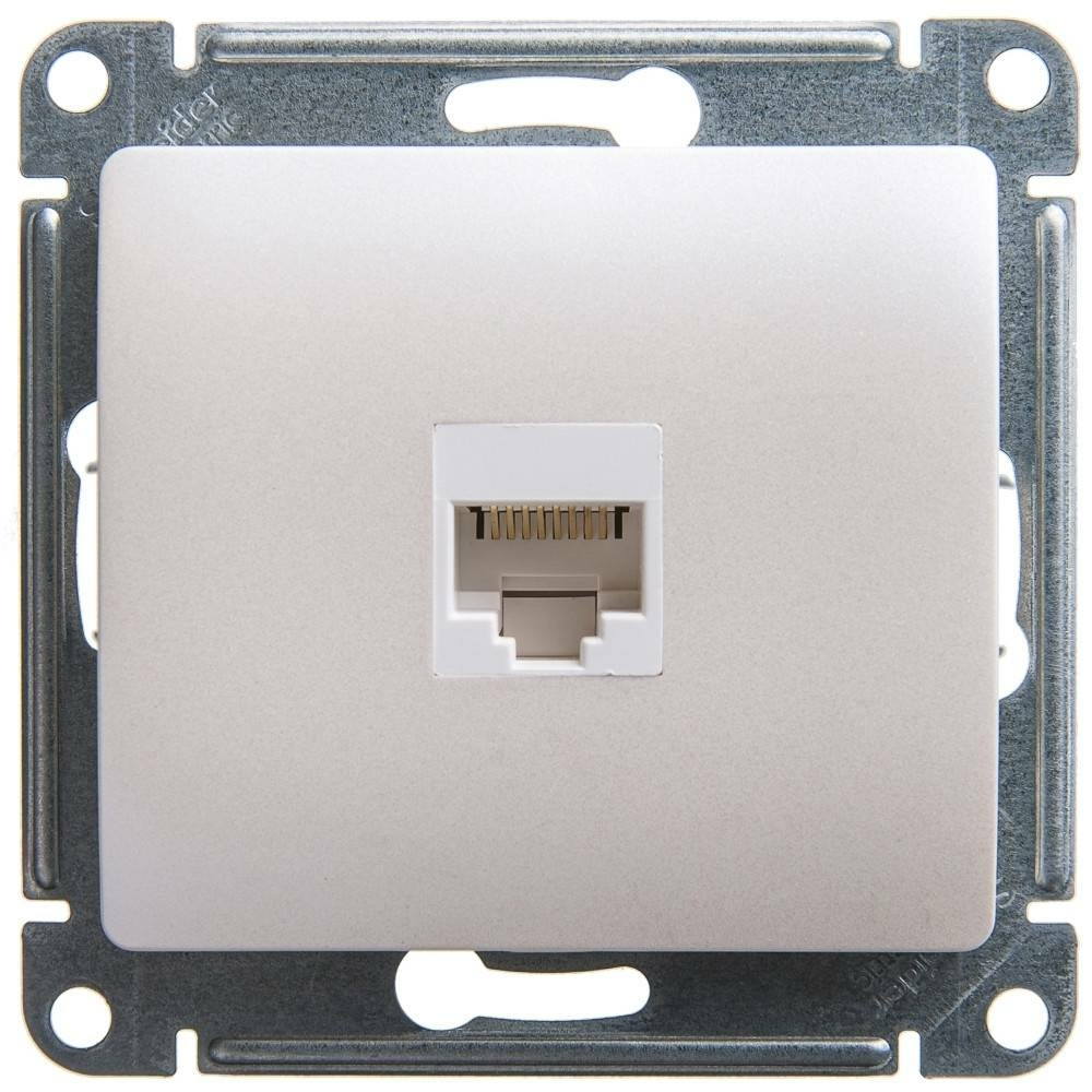 Изображение товара Розетка компьютерная RJ45 кат.5E, перламутр Schneider Electric Glossa GSL000681K