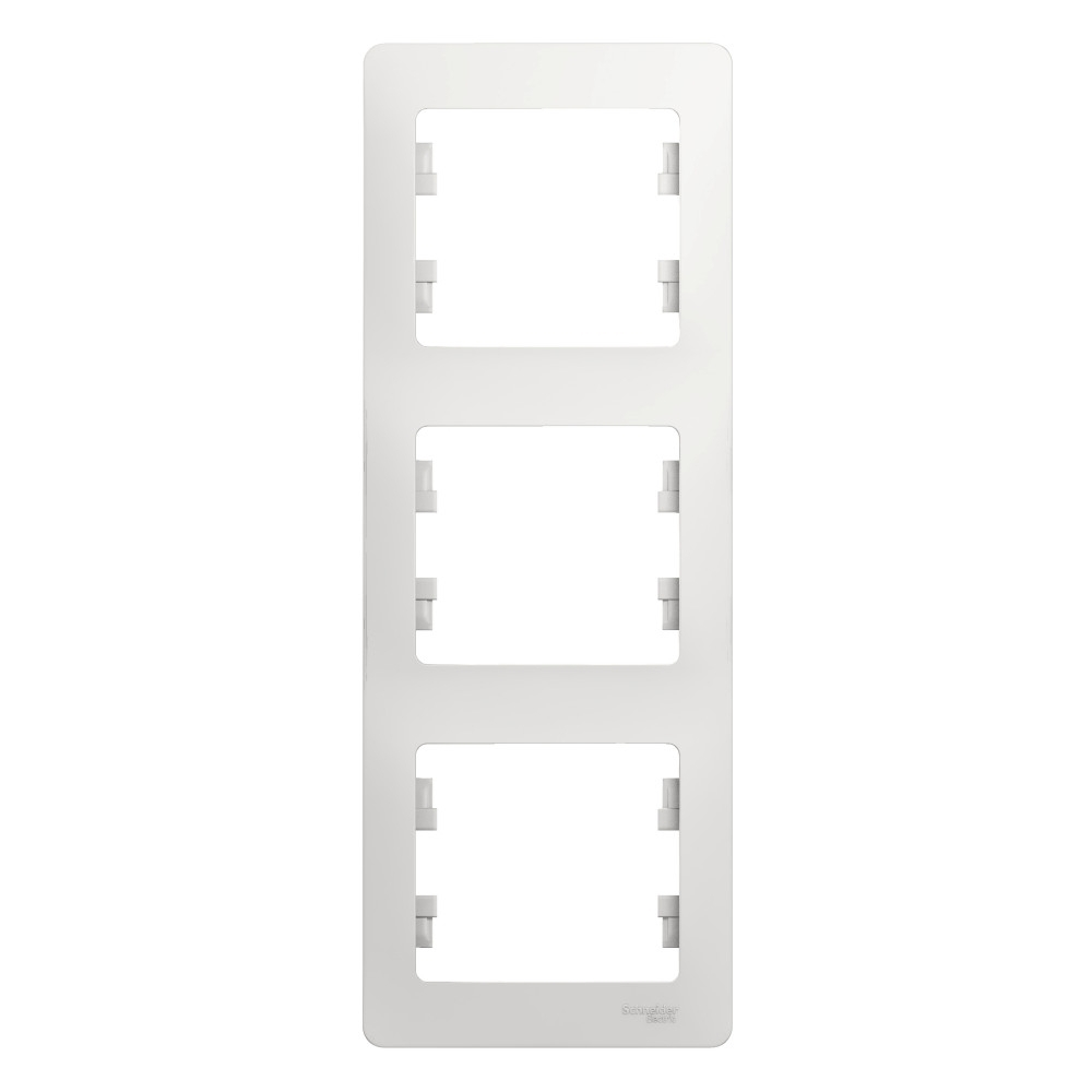 Изображение товара Рамка 3 пост вертикальная, белый Schneider Electric Glossa GSL000107