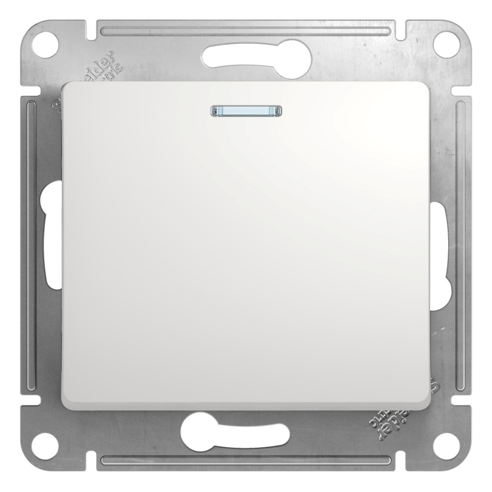 Изображение товара Выключатель 1 клав с подсветкой сх.1а, белый Schneider Electric Glossa GSL000113