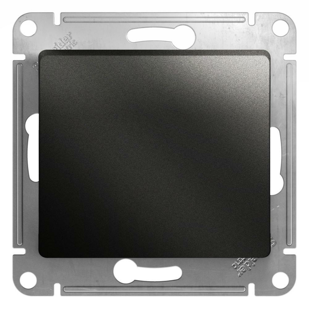 Изображение товара Кнопка нажимная схема 1а 10АХ Schneider Electric Glossa, антрацит GSL000715