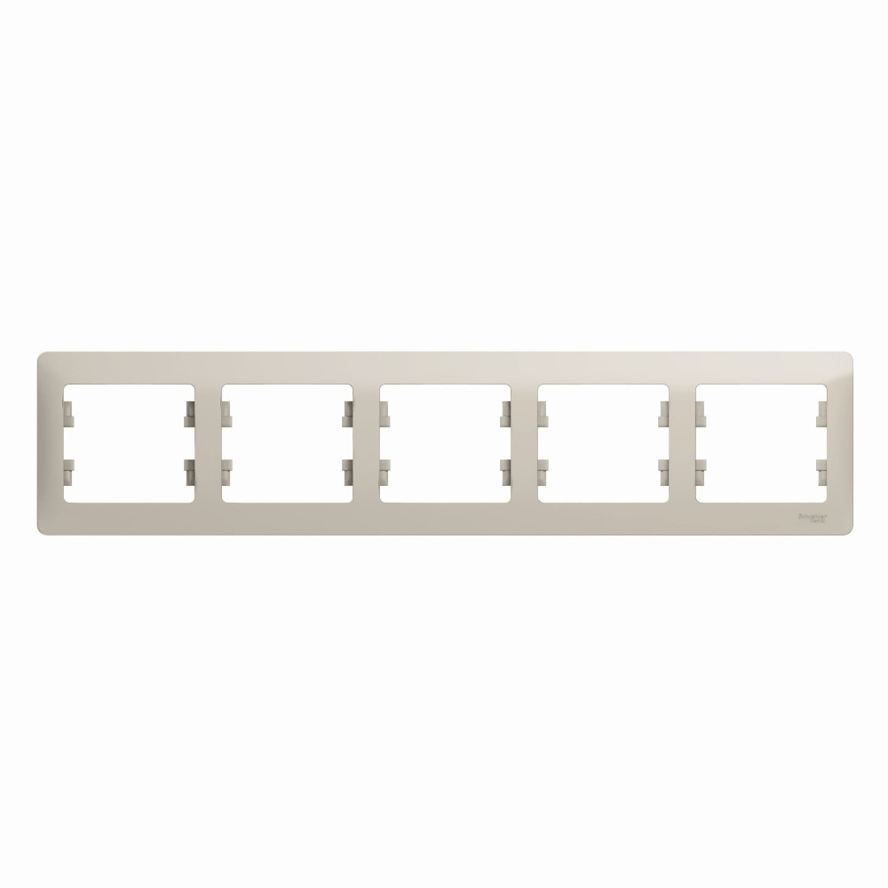 Изображение товара Рамка 5 постов горизонтальная Schneider Electric Glossa, молочный GSL000905