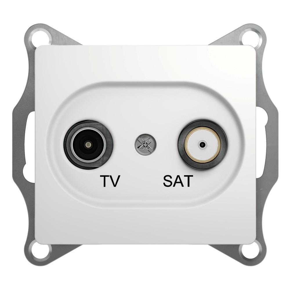 Изображение товара Розетка TV SAT одиночная 1dB, белый Schneider Electric Glossa GSL000197