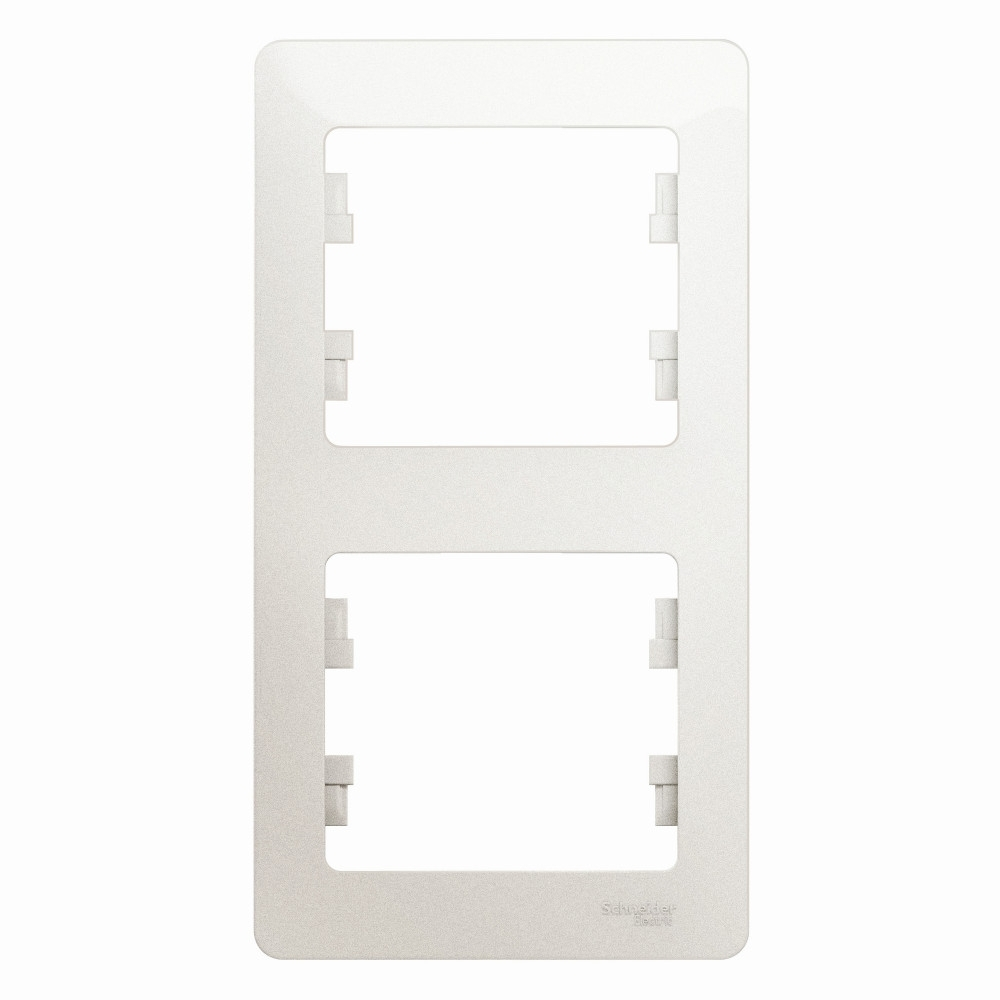 Изображение товара Рамка 2 пост вертикальная, перламутр Schneider Electric Glossa GSL000606