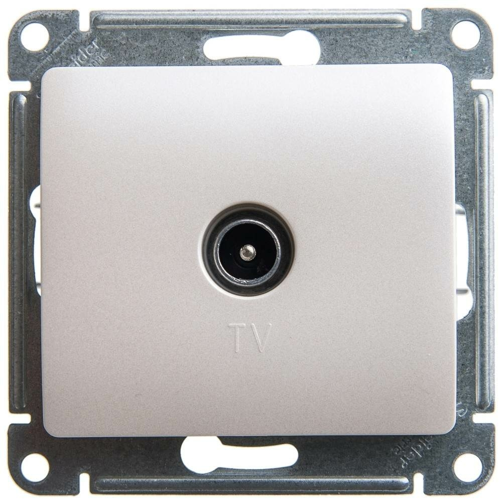 Изображение товара Розетка TV проходная 4dB, перламутр Schneider Electric Glossa GSL000692