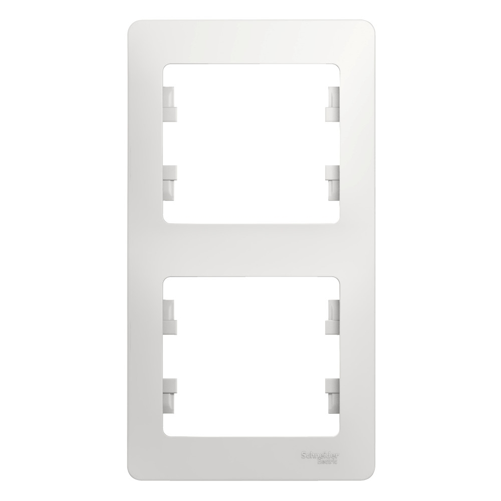 Изображение товара Рамка 2 пост вертикальная, белый Schneider Electric Glossa GSL000106