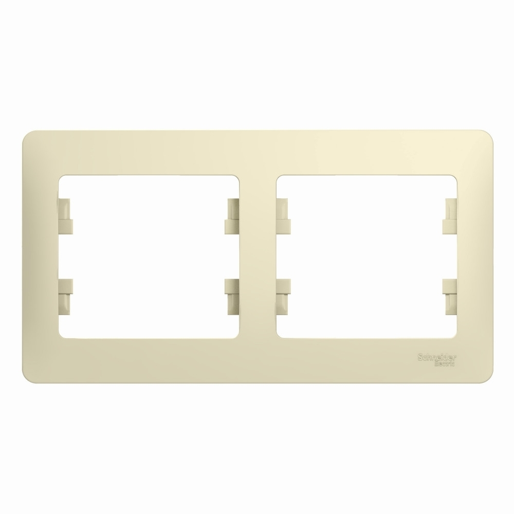 Изображение товара Рамка 2 пост горизонтальная, бежевый Schneider Electric Glossa GSL000202