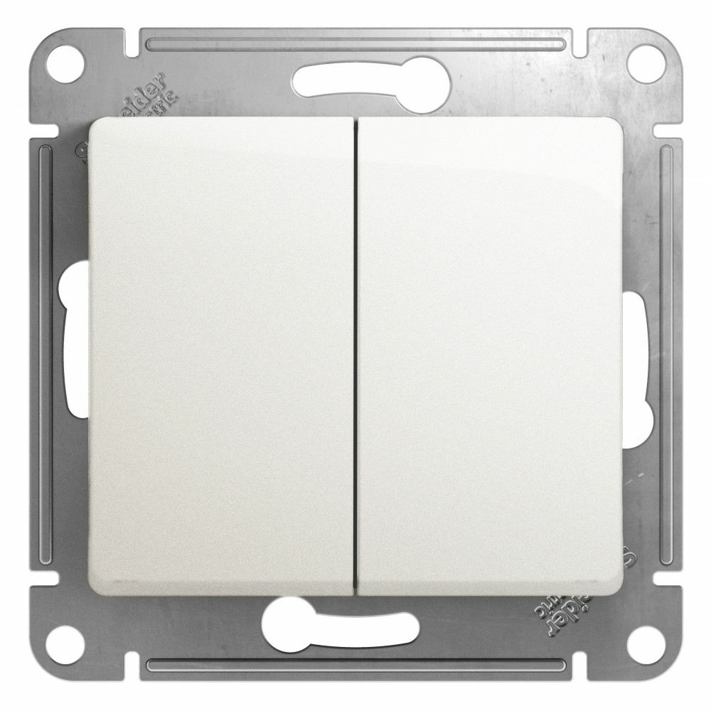 Изображение товара Переключатель 2 клав сх.6, перламутр Schneider Electric Glossa GSL000665