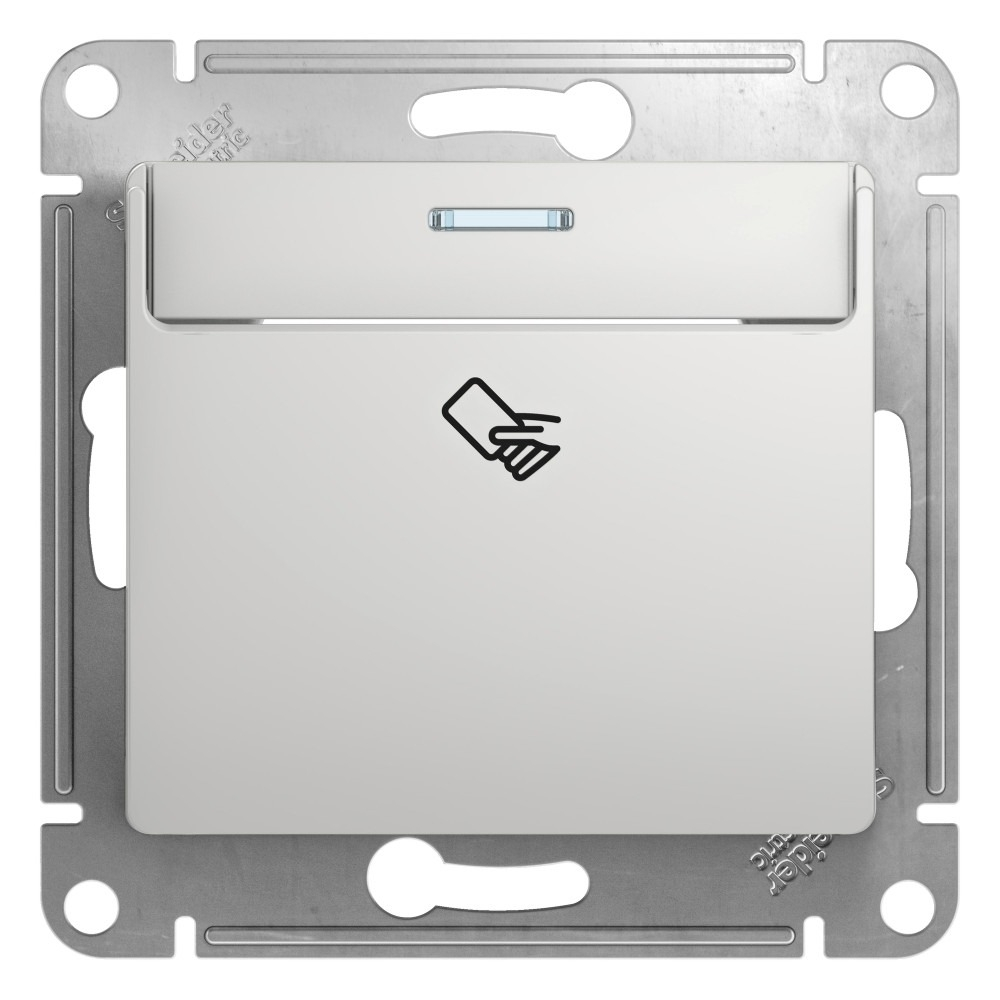 Изображение товара Выключатель карточный сх.6, алюминий Schneider Electric Glossa GSL000369