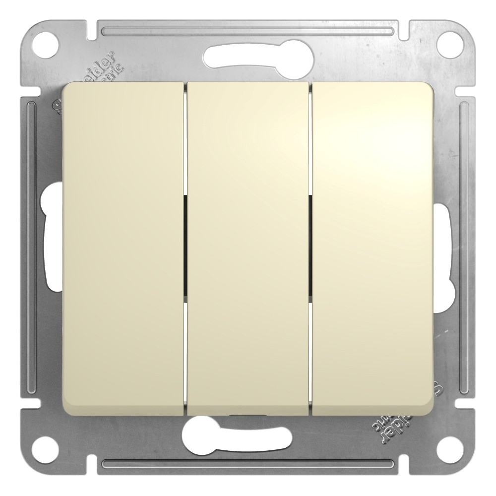 Изображение товара Выключатель 3 клав сх.3, бежевый Schneider Electric Glossa GSL000231