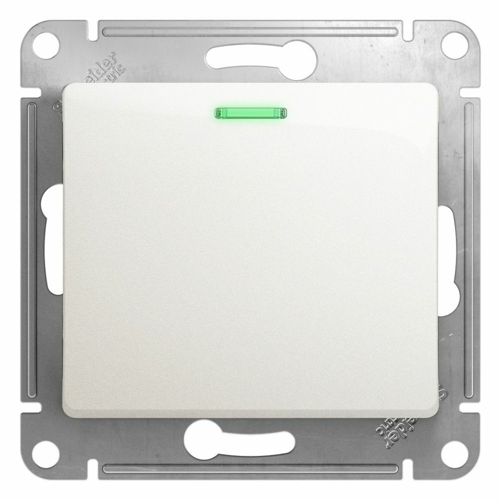 Изображение товара Выключатель 1 клав с подсветкой сх.1а, перламутр Schneider Electric Glossa GSL000613