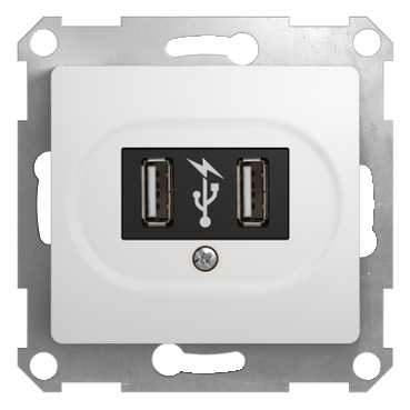Изображение товара Розетка USB, перламутр Schneider Electric Glossa GSL000632