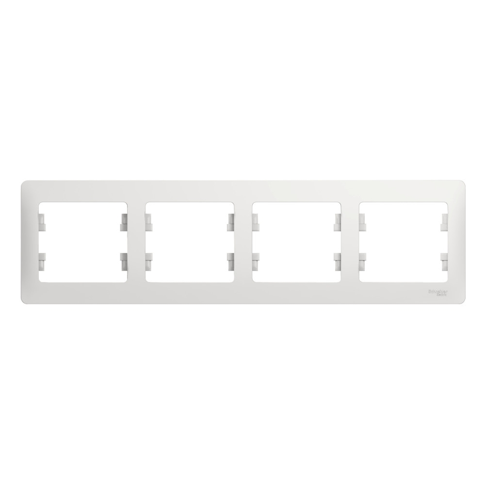 Изображение товара Рамка 4 поста горизонтальная, белый Schneider Electric Glossa GSL000104