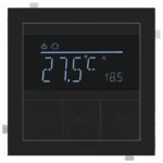 Изображение товара Терморегулятор для теплых полов, чёрный сатин, 32232 WT+32881 MB, Rikket