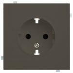 Изображение товара Розетка электрическая, безвинтовой зажим, капучино, 32130+35632 CP, Rikket