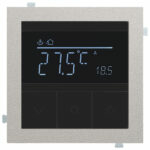 Изображение товара Терморегулятор для теплых полов, платина, 32232 WT+32881 PL, Rikket