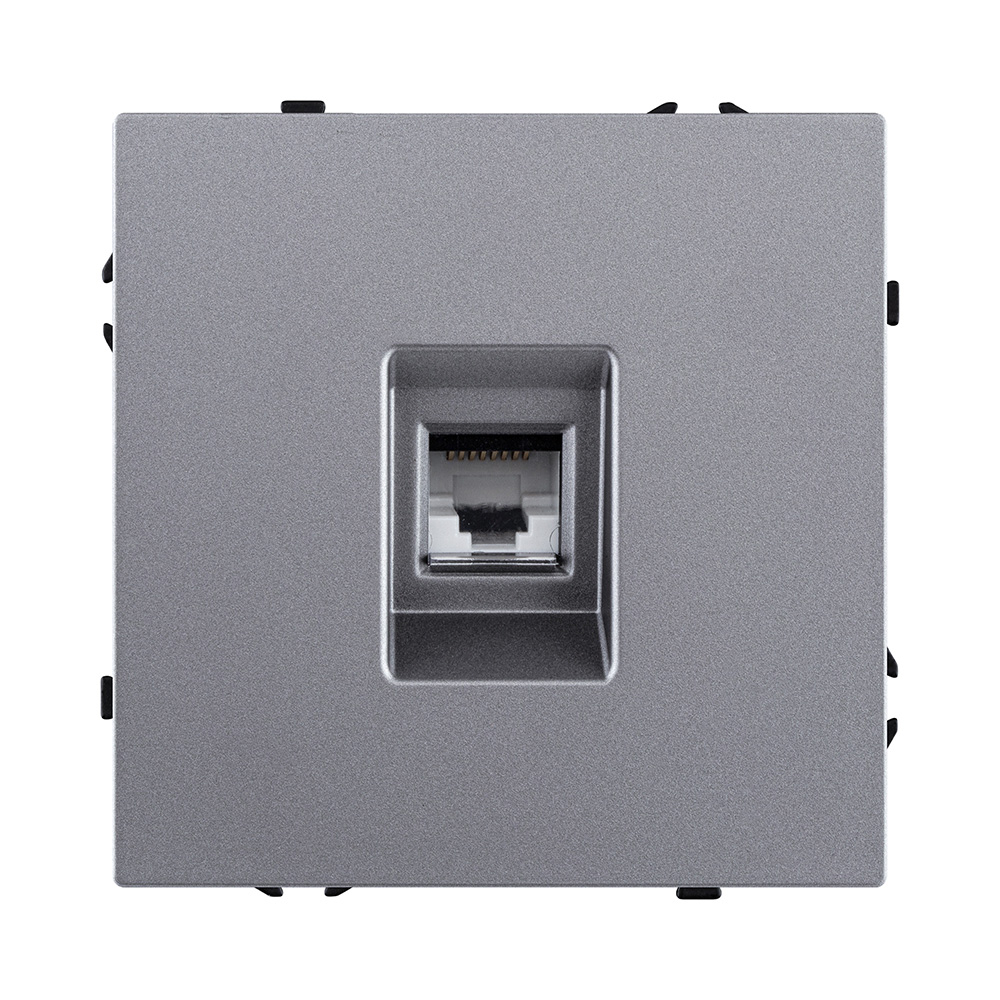 Изображение товара Розетка Ethernet RJ45 Cat.5, серый Kollinger Eclipse EC-017GY