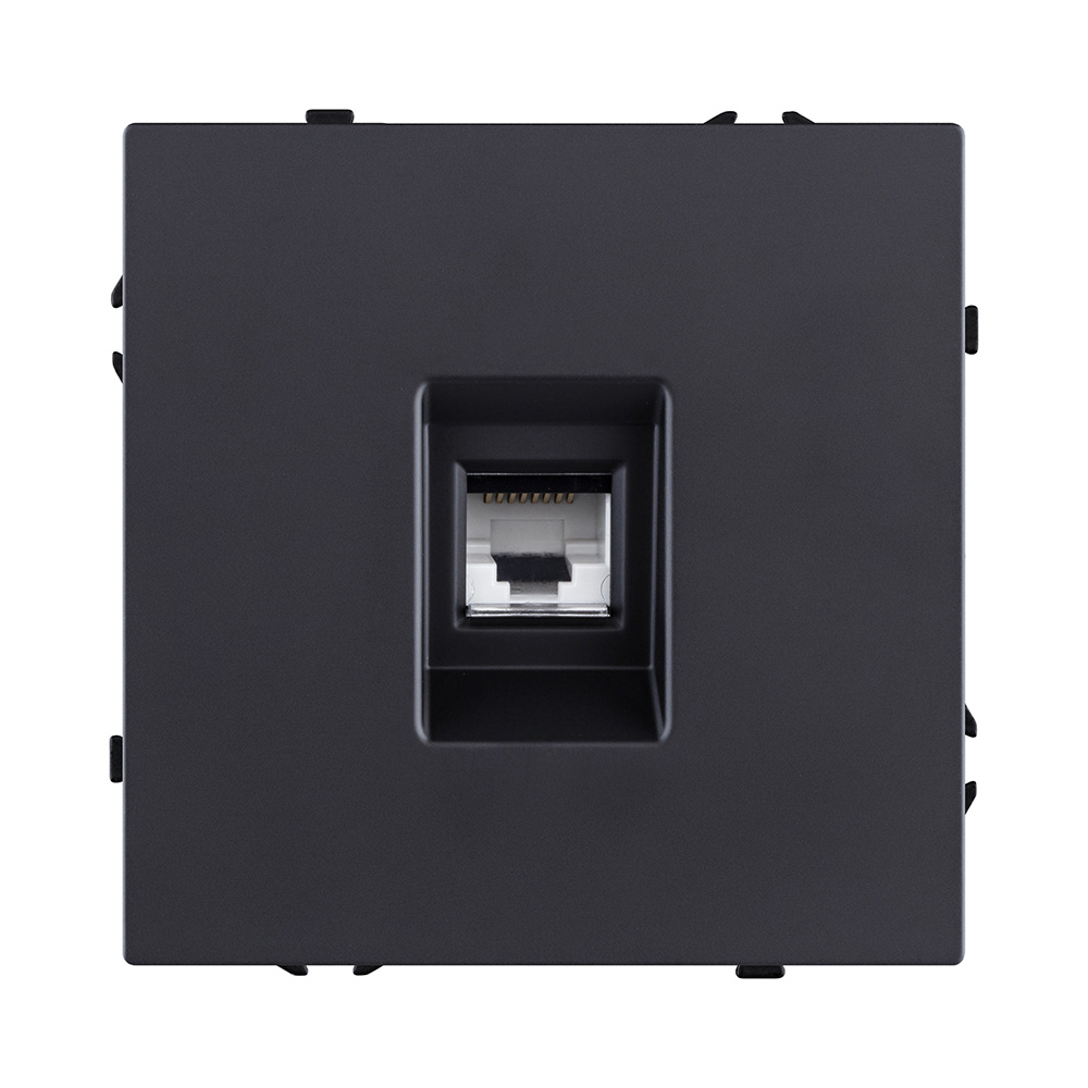 Изображение товара Розетка Ethernet RJ45 Cat.5, чёрный матовый Kollinger Eclipse EC-017BK