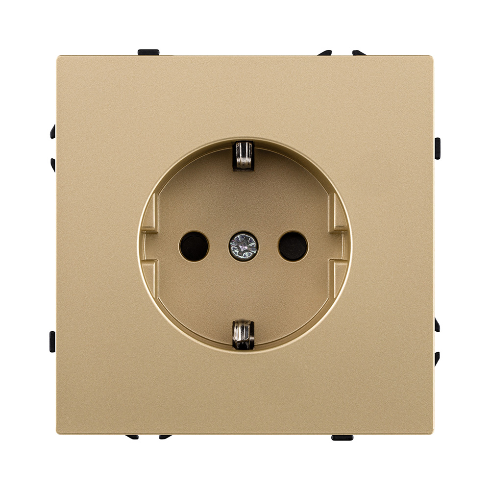 Изображение товара Розетка электрическая SCHUKO 16A/220v В, золотой Kollinger Eclipse EC-014GD
