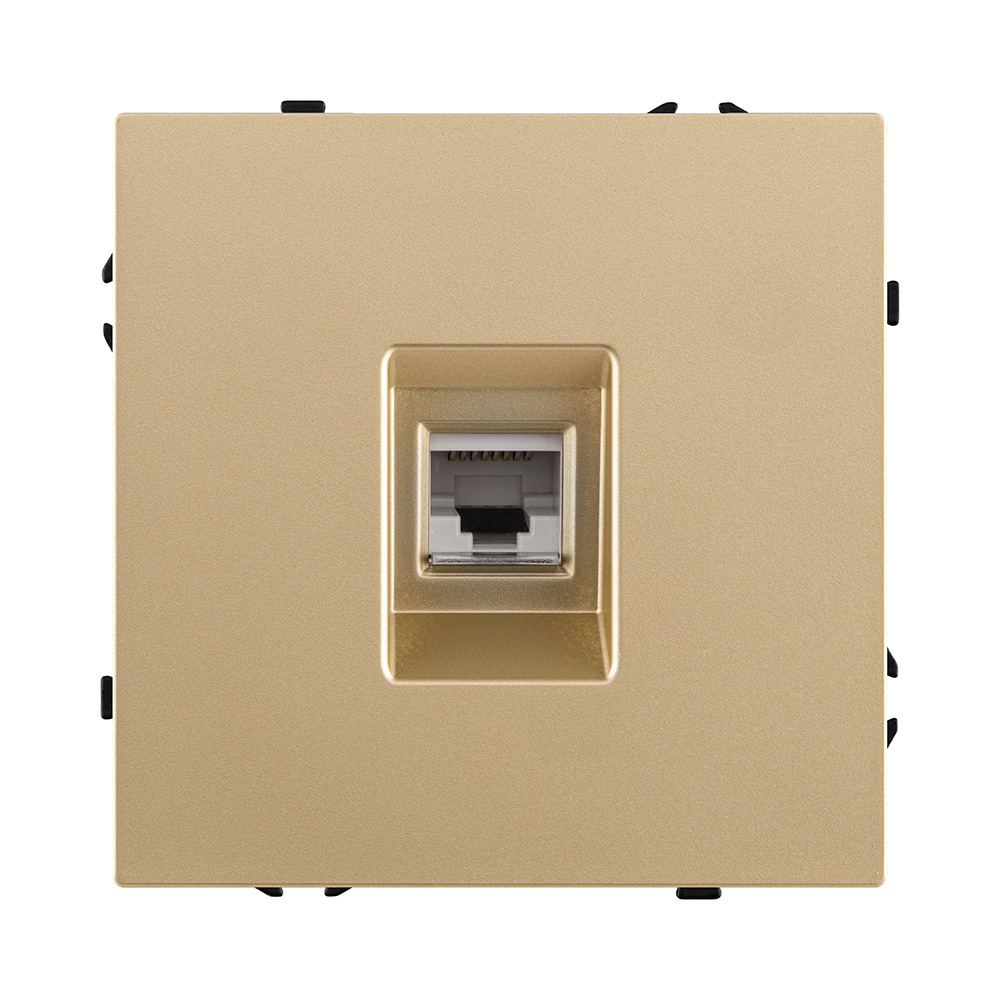 Изображение товара Розетка Ethernet RJ45 Cat.5, золотой Kollinger Eclipse EC-017GD