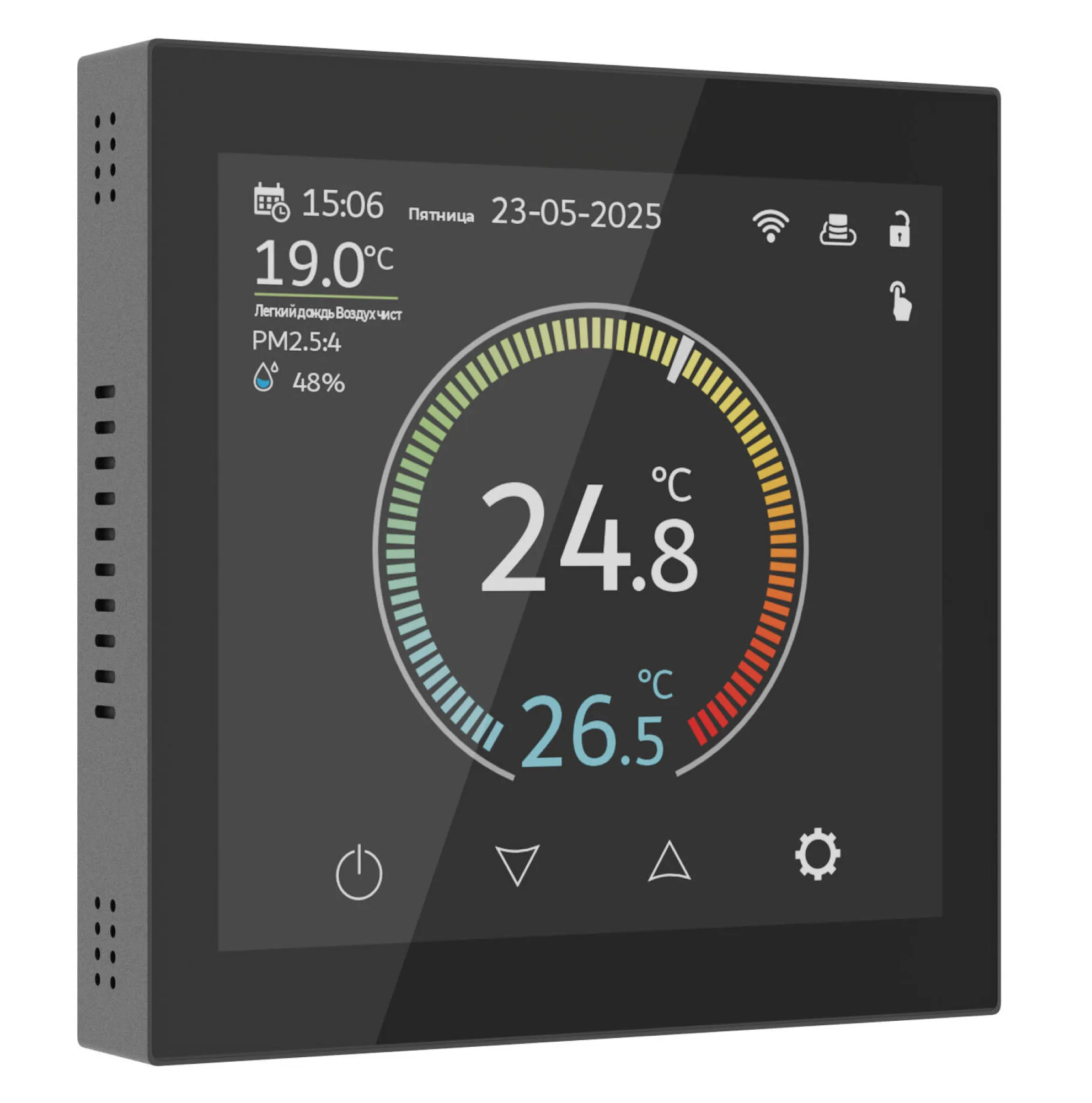 Изображение товара Умный сенсорный терморегулятор с LCD дисплеем (черный) W1851108 Minimir Home Werkel