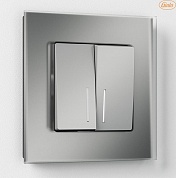 Рамки Senso Серебряные стекло soft-touch