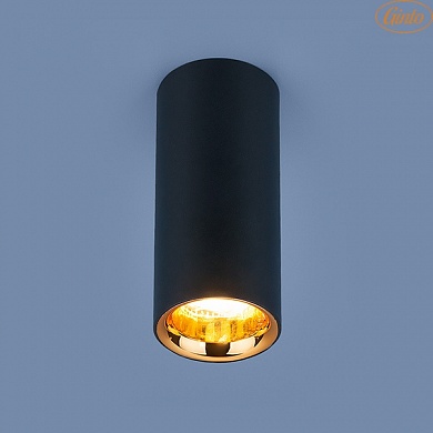 Накладной потолочный светодиодный светильник DLR030 12W 4200K черный матовый/золото
