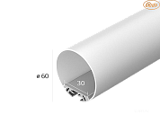 Подвесной алюминиевый профиль TUBE 60 с экраном 2000